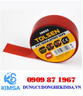 Băng keo điện 9,15m màu đỏ Tolsen 38025