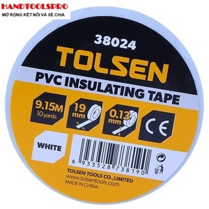 Băng keo điện trắng 9.15m Tolsen 38024