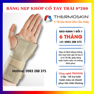 Băng nẹp khớp cổ tay trái Thermoskin 8*280