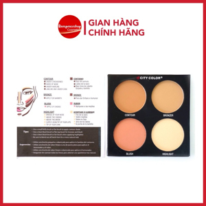 Bảng tạo khối highlight má hồng city color Contour and Define