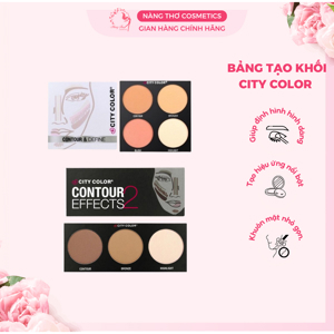 Bảng tạo khối highlight má hồng city color Contour and Define