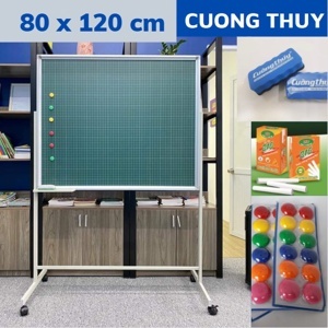 Bảng từ trắng có chân di động KT 100x120cm