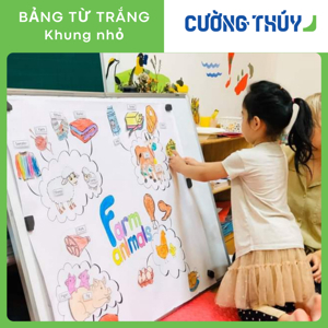 Bảng từ trắng có chân di động KT 100x120cm