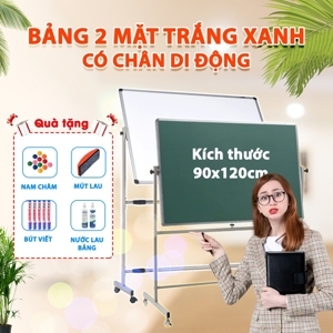 Bảng từ trắng di động 2 mặt lật