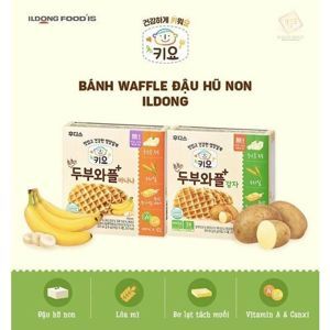 Bánh ăn dặm waffle đậu hũ Ildong cho bé 12m+ 64g