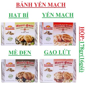 Bánh ăn kiêng yến mạch gạo lứt sunrise 178g