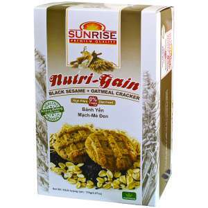 Bánh ăn kiêng yến mạch mè đen Fine Sunrise 178g