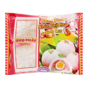 Bánh bao nhân thịt heo trứng cút Thọ Phát gói 250g