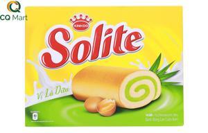 Bánh bông lan cuộn kem vị lá dứa Solite hộp 288g (16 cái)