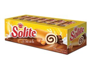 Bánh bông lan cuộn kem vị socola Solite hộp 360g (20 cái)