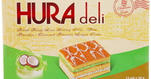 Bánh bông lan hương cốm dừa Hura Deli 336g