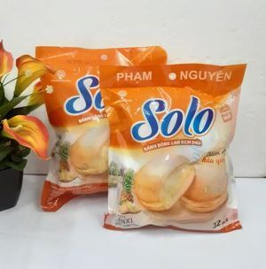 Bánh bông lan kem dâu Solo hộp 196g-Hộp 12 cái