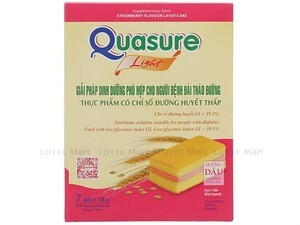 Bánh bông lan Quasure Light Dâu 126g