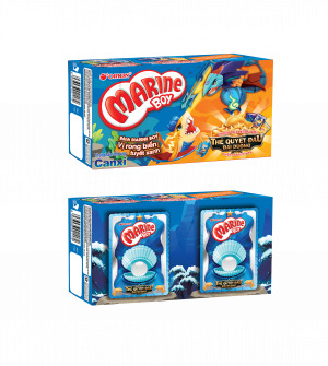 Bánh cá vị rong biển tuyết xanh Orion Marine Boy hộp 32g