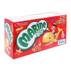 Bánh cá vị tôm nướng môi đỏ Orion Marine Boy hộp 32g