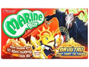 Bánh cá vị tôm nướng môi đỏ Orion Marine Boy hộp 32g