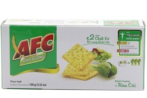 Bánh cracker vị rau AFC Dinh dưỡng hộp 100g