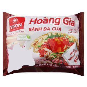 Bánh đa cua Vifon Hoàng gia - gói 120g, có gói riêu thật