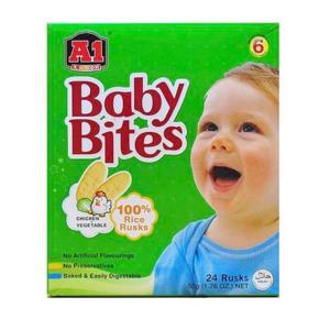 Bánh gạo ăn dặm Baby Bites vị rau củ A1 50g