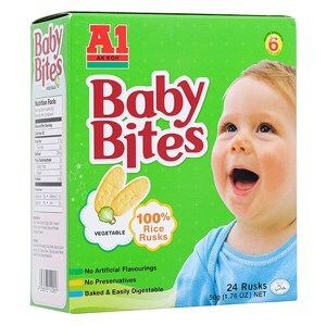 Bánh gạo ăn dặm Baby Bites vị rau củ A1 50g