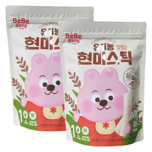 Bánh gạo lứt hữu cơ Bebedang phô mai cà rốt hình que (Trên 6 tháng)