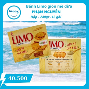 Bánh Giòn Mè Dừa Limo Hộp 240g