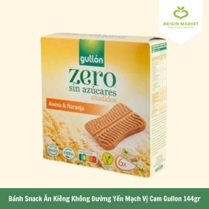 Bánh Gullon snack ăn kiêng không đường lúa mạch vị cam 144g