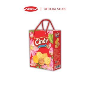 Bánh hỗn hợp Hộp giấy Quai xách Cindy Hoa Sen 330g