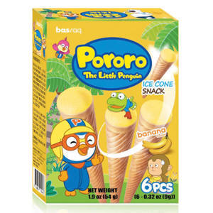 Bánh kem ốc quế nhân chuối | Pororo 54gr