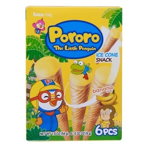 Bánh kem ốc quế nhân chuối | Pororo 54gr