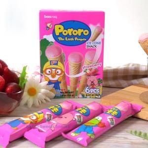 Bánh kem ốc quế nhân dâu tây Pororo 54gr