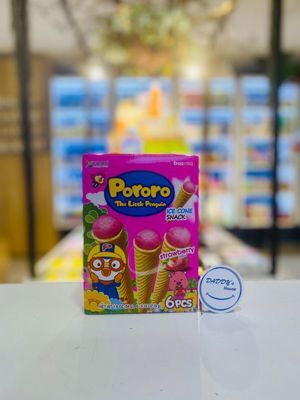 Bánh kem ốc quế nhân dâu tây Pororo 54gr