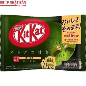 Bánh Kitkat Mini Trà Xanh Đậm Nestlé 130g (xanh đậm)