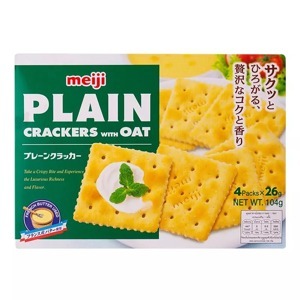 Bánh lạt Meiji Plain Crackers 104g - dành cho người ăn kiêng