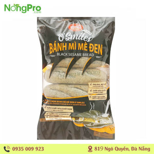 Bánh mì mè đen đông lạnh O’smiles gói 350g (70g x 5 ổ)