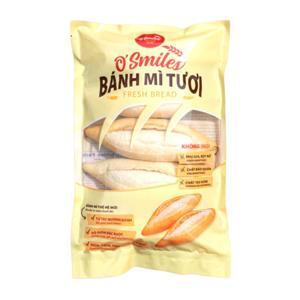 Bánh mì tươi đông lạnh O'smiles gói 350g (70g x 5 ổ)