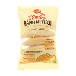 Bánh mì tươi đông lạnh O'smiles gói 350g (70g x 5 ổ)