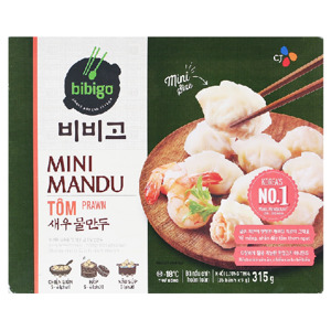 Bánh mini mandu nhân tôm Bibigo hộp 315g