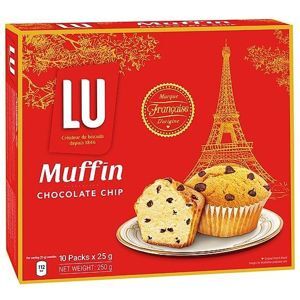 Bánh muffin hạt socola Lu hộp 250g