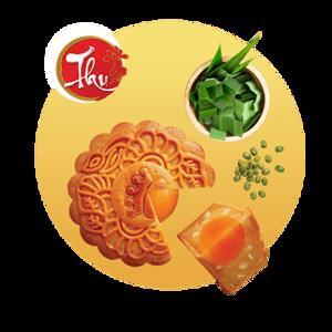 Bánh nướng Kinh đô đậu xanh lá dứa 2 trứng ĐB 250g