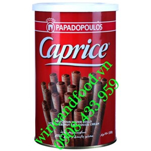 Bánh quế nhân kem cacao và hạt phỉ Caprice Papadopoulos 250g