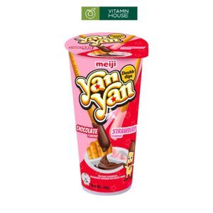 Bánh que Yan Yan chấm kem hương dâu và socola ly 44g