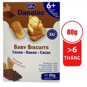 Bánh quy ăn dặm Danalac -  Hộp 80g