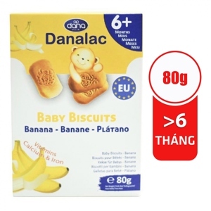 Bánh quy ăn dặm Danalac -  Hộp 80g