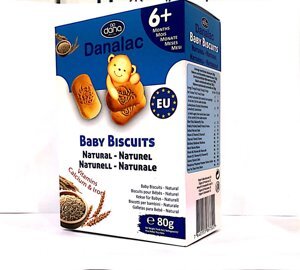 Bánh quy ăn dặm Danalac -  Hộp 80g