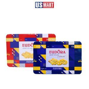 Bánh quy bơ hỗn hợp hiệu EUDORA – hộp thiếc 306g