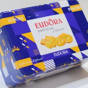 Bánh quy bơ hỗn hợp hiệu EUDORA – hộp thiếc 306g