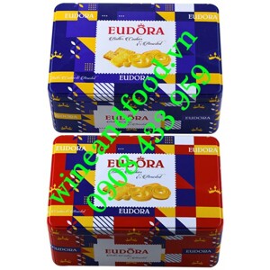 Bánh quy bơ hỗn hợp hiệu EUDORA – hộp thiếc 306g