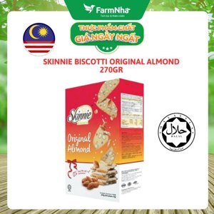 Bánh quy hạnh nhân Skinnie Biscotti Original Almond hộp 270g