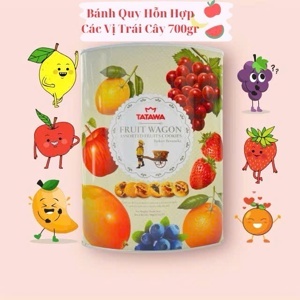 Bánh quy hỗn hợp Fruit Wagon Tatawa hộp 700g